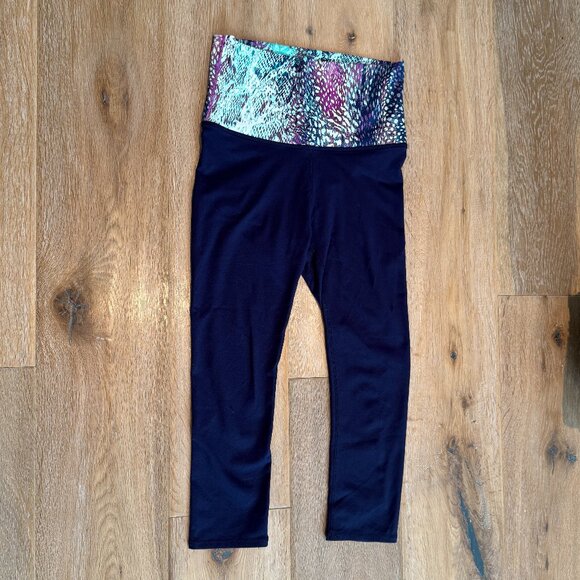 Fabletics Adjustable High or Low Rise Leggings Optional Fold Over Waist - Picture 1 of 4